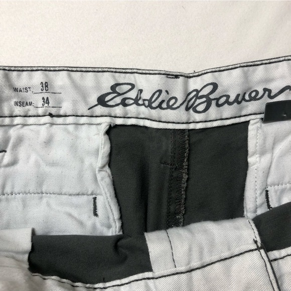 Eddie Bauer Grey Cotton Flat Front Pants Size 38x34 - Picture 4 of 11